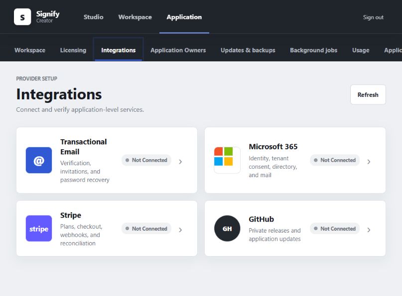 Signify Creator integration gallery